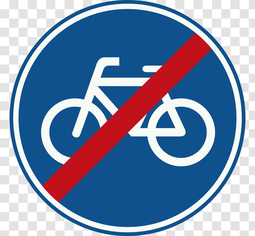 Bicycle Wheels Cycling Segregated Cycle Facilities Traffic Sign - Signage Transparent PNG