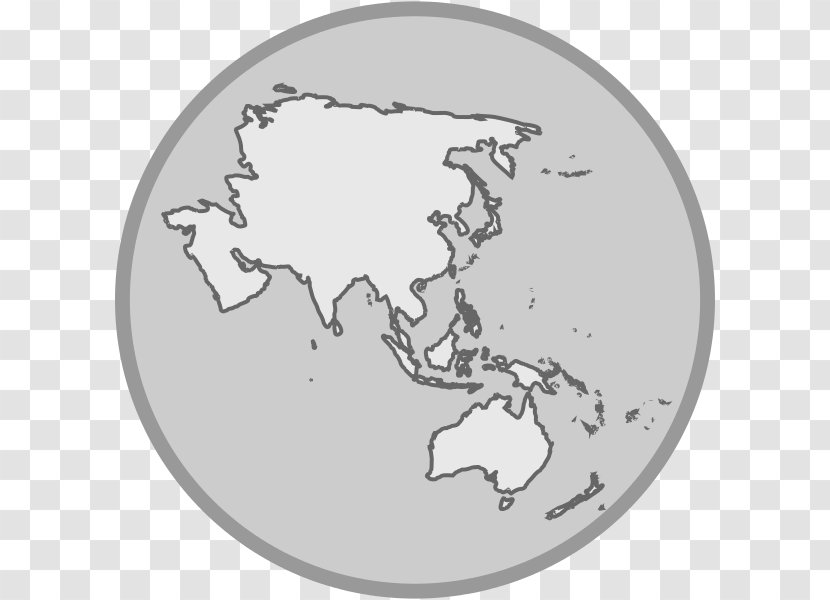 World Map Globe Blank - Border Transparent PNG