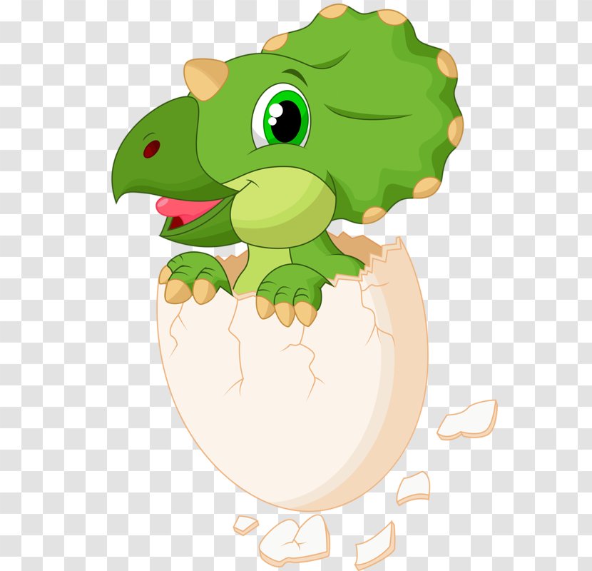 Tyrannosaurus Dinosaur Egg Triceratops - Green - Vector Transparent PNG