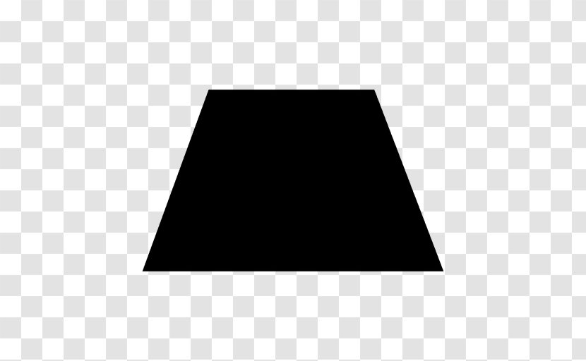Trapezoid Shape Rectangle - Black - Background Transparent PNG
