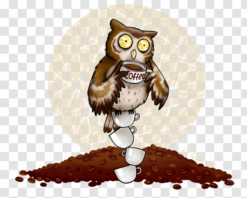 Owl Bird Coffee Desktop Metaphor Wallpaper - Buttercream - Cold Transparent PNG