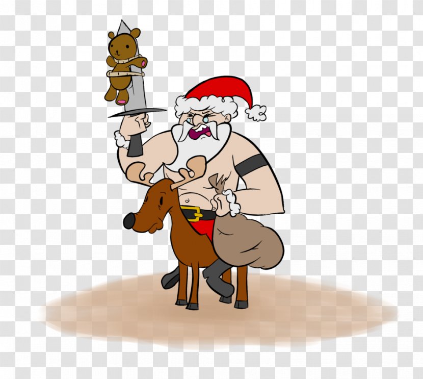 Reindeer Santa Claus Horse Christmas Ornament - Teddyshow Transparent PNG