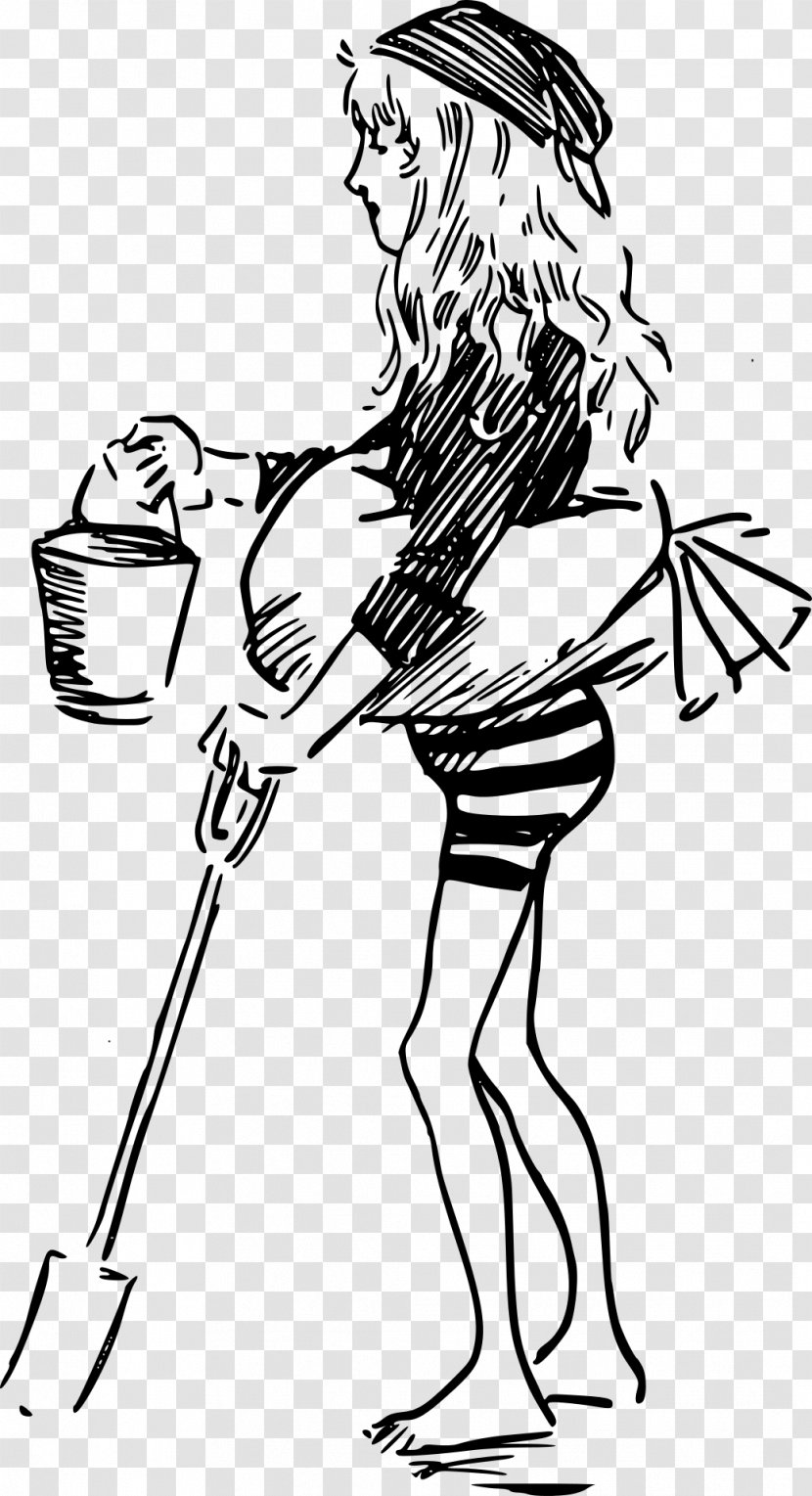Woman Beach The ZZG, Or, Zig Zag Guide Round And About Bold Beautiful Kentish Coast Clip Art - Tree - Shovel Transparent PNG