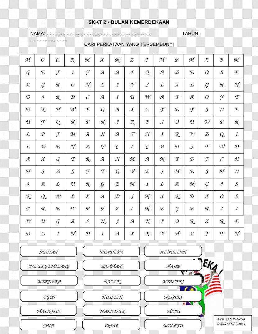 Word Search Bullying Game Puzzle - Cartoon - Merdeka Malaysia Transparent PNG