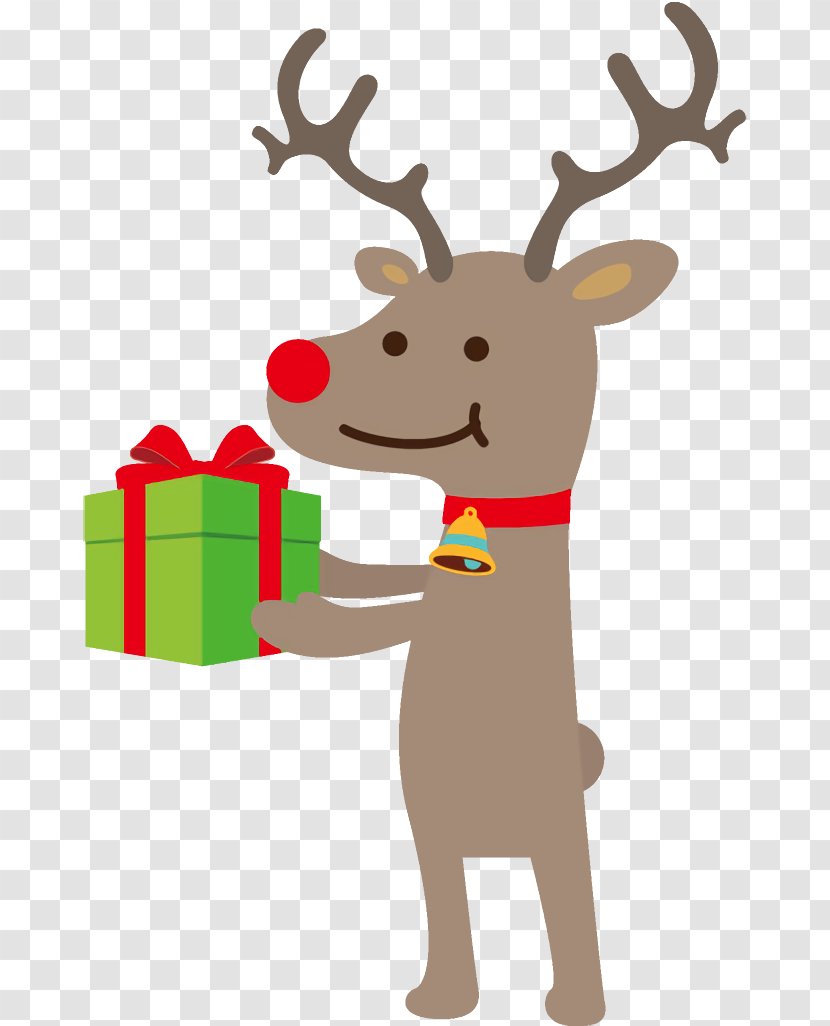 Reindeer Christmas - Cartoon - Tail Elk Transparent PNG