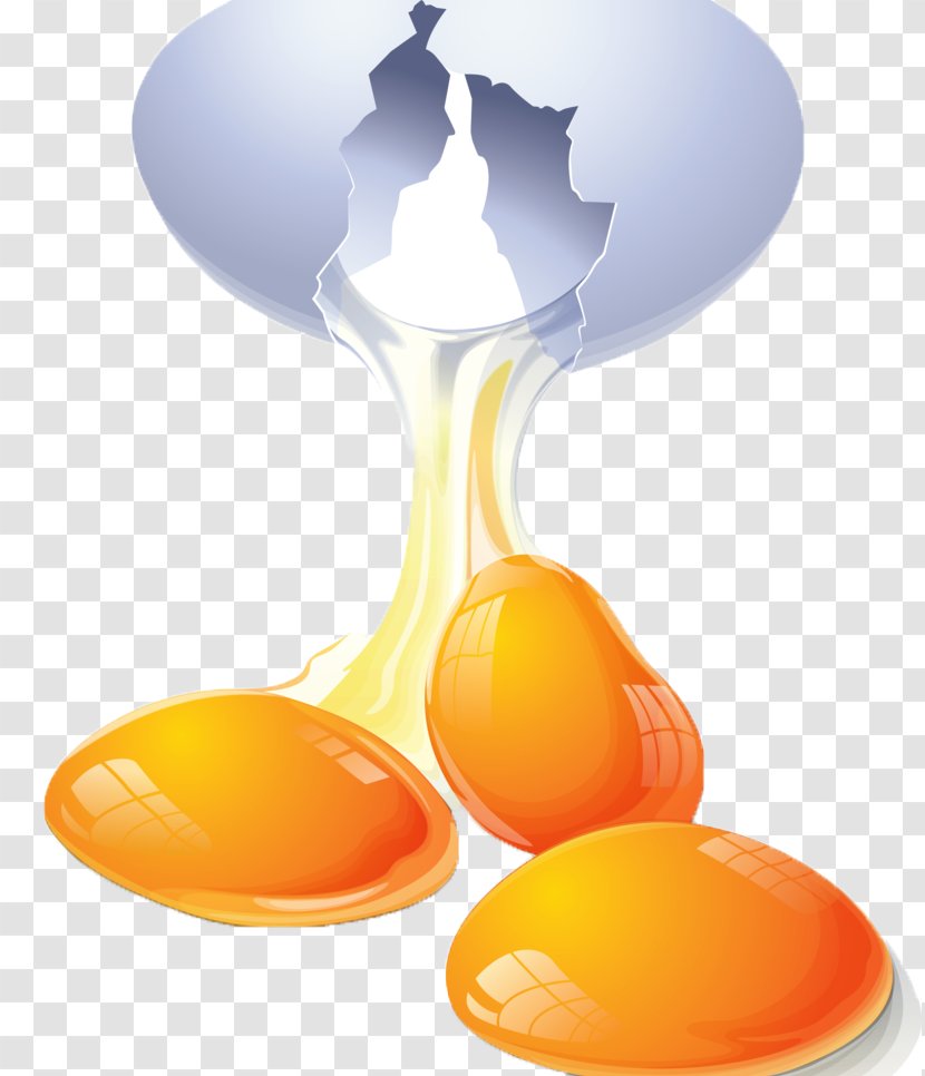 Fried Egg Yolk - Breaking Eggs Transparent PNG