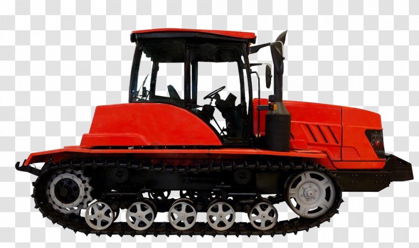 Bulldozer Heavy Equipment Machine Tractor - Agricultural Machinery - Red Tank Traffic Transparent PNG