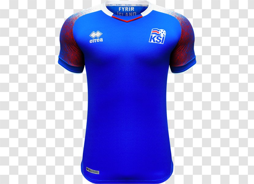 2018 World Cup Iceland National Football Team T-shirt Jersey - Active Shirt Transparent PNG
