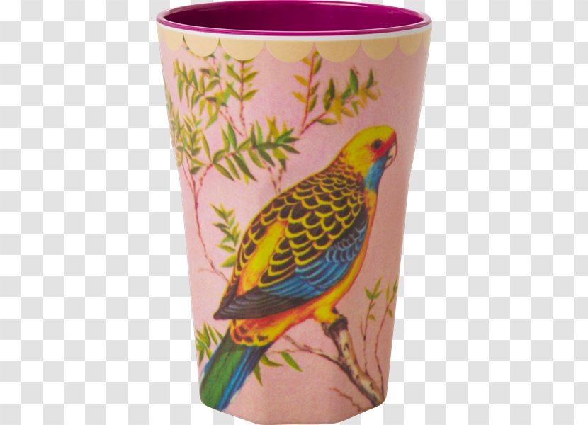 Melamine Budgerigar Cupcake Mug - Bird - Rice Terrace Watercolor Transparent PNG