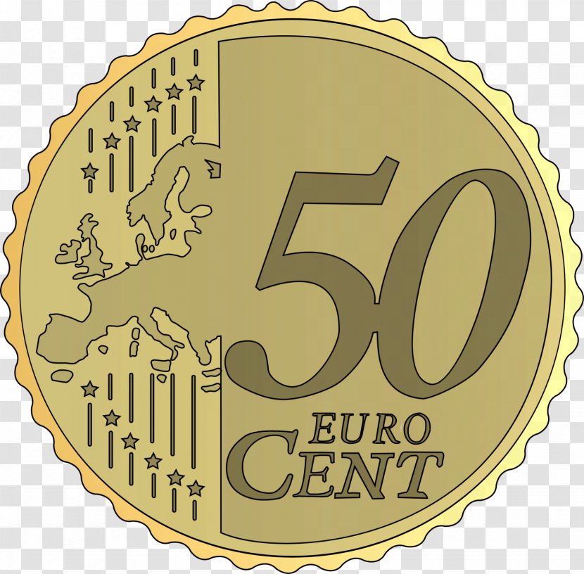 1 Cent Euro Coin Penny Clip Art - Money - 50 Cents Transparent PNG