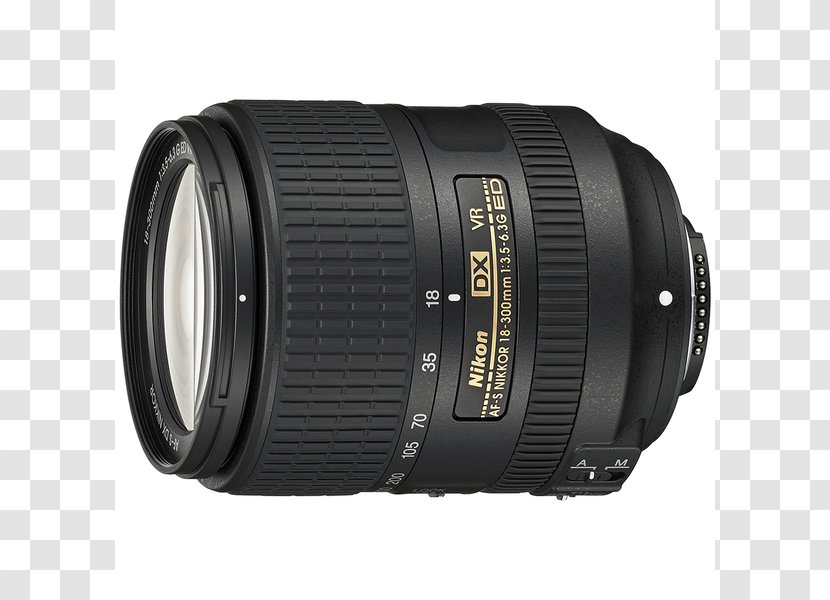 Nikon AF-S DX Zoom-Nikkor 18-300mm F/3.5-6.3G ED VR Nikkor 35mm F/1.8G Format Camera Lens - Afs Dx Zoomnikkor 18300mm F3563g Ed Vr Transparent PNG