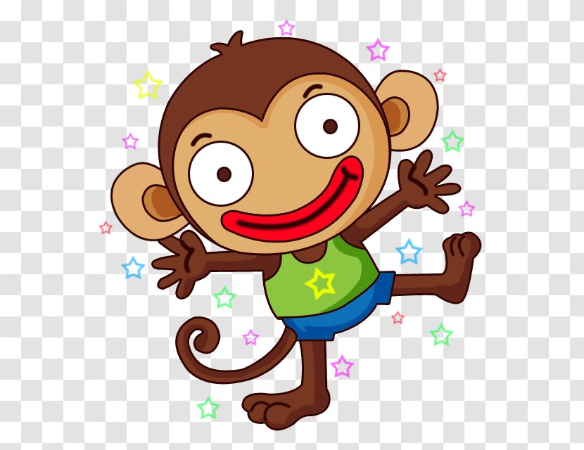 Funny Animal Free Content Clip Art - Primate - Cartoon Monkey Transparent PNG