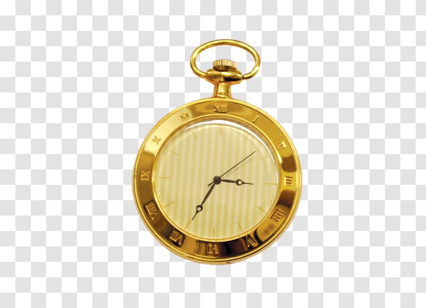 Pocket Watch Clock Jewellery - Gold Transparent PNG