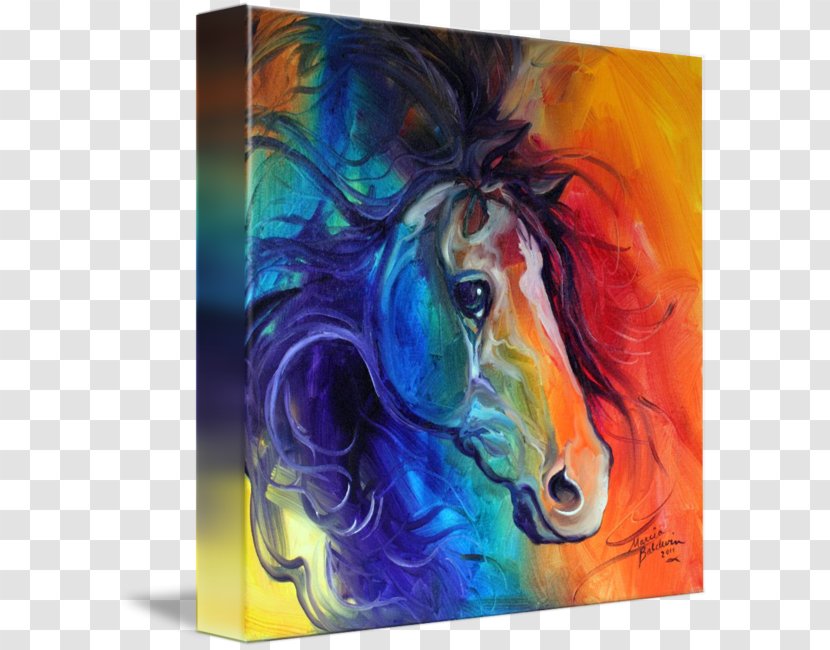 Visual Arts Watercolor Painting - Gallery Wrap - Abstract Horses Transparent PNG