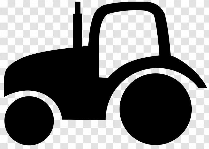 Black And White Tractor Drawing Clip Art - Monochrome Transparent PNG