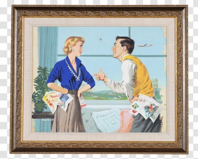 Watercolor Painting Picture Frames Trans World Airlines - Advertising Transparent PNG