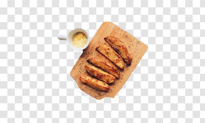French Fries Baked Potato Toast Deep Frying - Food - Fried Potatoes On A Wooden Plate Transparent PNG