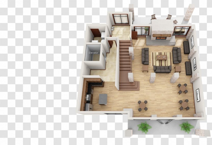 Floor Plan Entresol House Architectural Rendering - Home - Apartment Hotel Transparent PNG