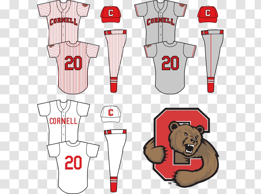 Cornell Big Red Baseball University Uniform Clip Art - Vanderbilt Stadium Transparent PNG