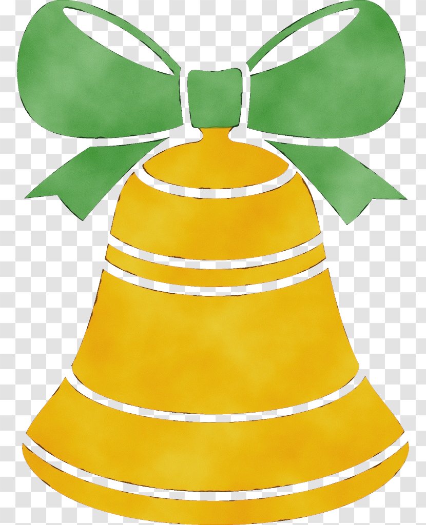 Green Yellow Bell Holiday Ornament Costume Hat Transparent PNG