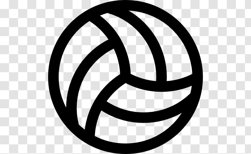 Volleyball Sport - Black And White Transparent PNG