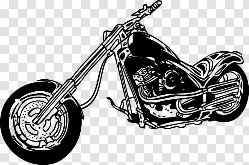 Harley-Davidson Motorcycle Chopper Clip Art - Cruiser Transparent PNG