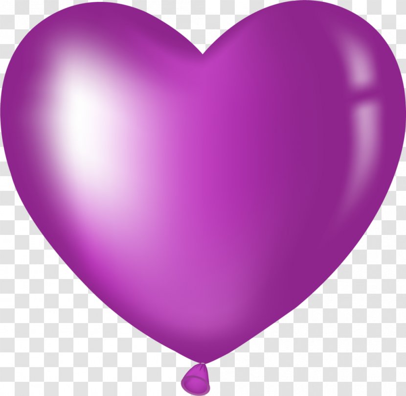 Toy Balloon Clip Art Heart - Magenta Transparent PNG
