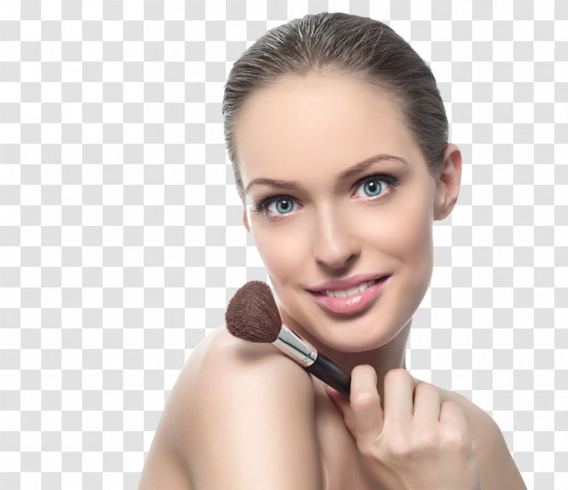 Make Up Paintbrush Cosmetics Rouge Face Powder Female Model