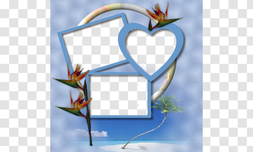 Loisir Crxe9atif Preview - Heart - Qingxin Blue Sea Frame Material Transparent PNG