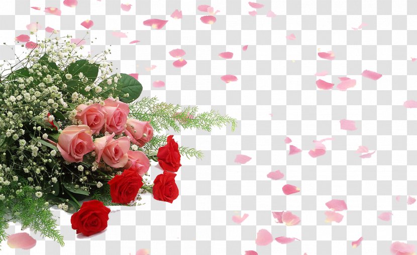 Flower Bouquet Love Wallpaper - Rose Family - Decorative Material Transparent PNG