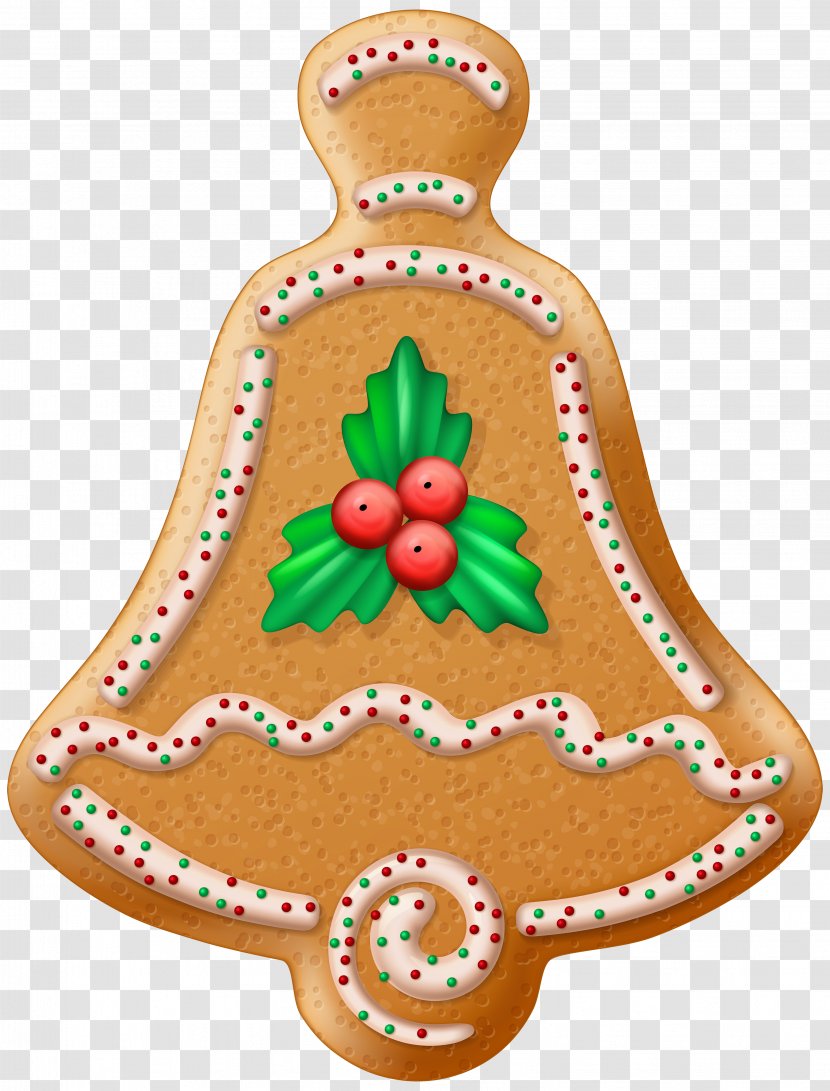 Christmas Cookie Gingerbread Clip Art - Pattern - Bell Transparent Image Transparent PNG