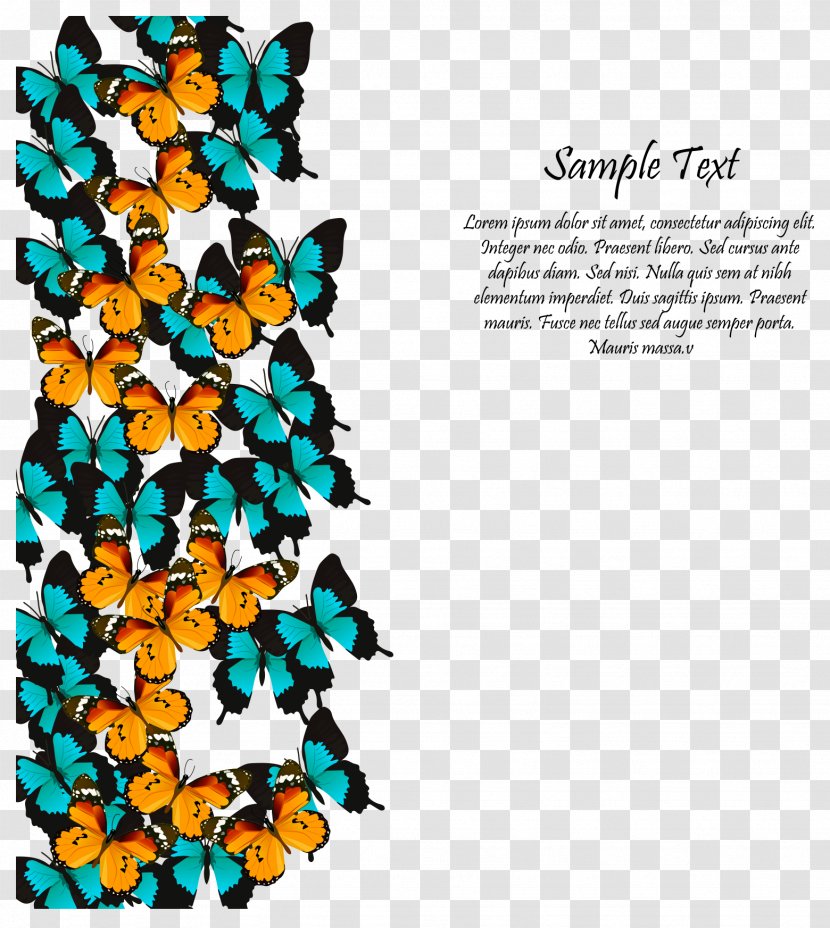 Butterfly Graphic Design Illustration - Poster - Beautiful Glow Background Vector Transparent PNG