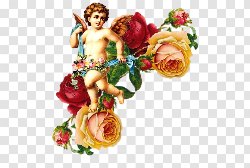 Cherub Garden Roses Angel Bokmärke Flower - Acrylic Paint Transparent PNG