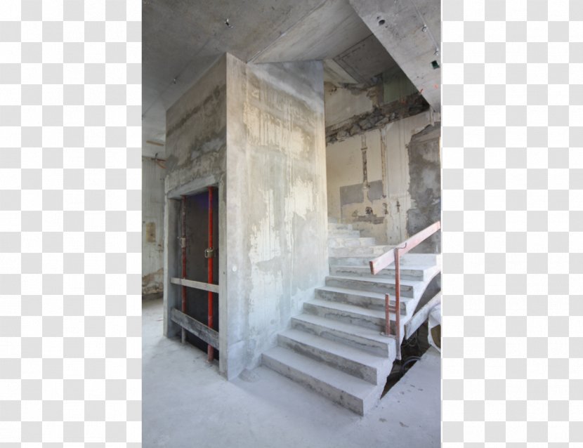 Concrete Property Angle Stairs - Facade Transparent PNG