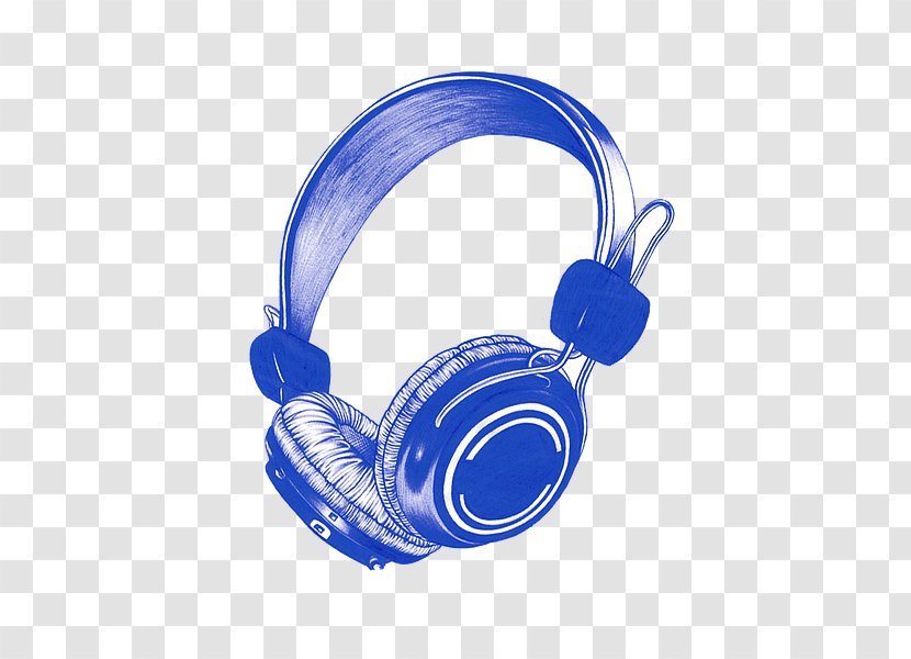 Headphones Drawing Art Audio Ear - Apparaat Transparent PNG