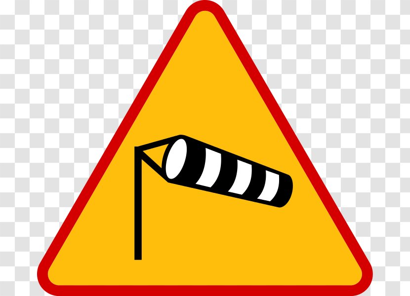 Traffic Sign Windsock Road - Slope Transparent PNG
