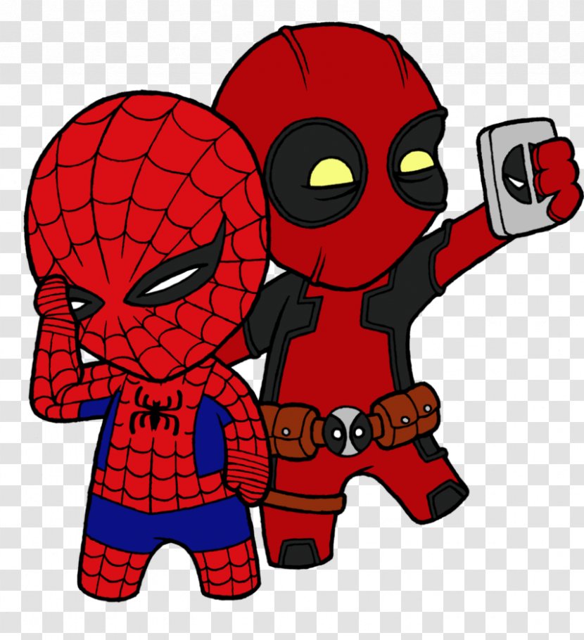 T-shirt Deadpool Spider-Man Sleeve - Cartoon Transparent PNG
