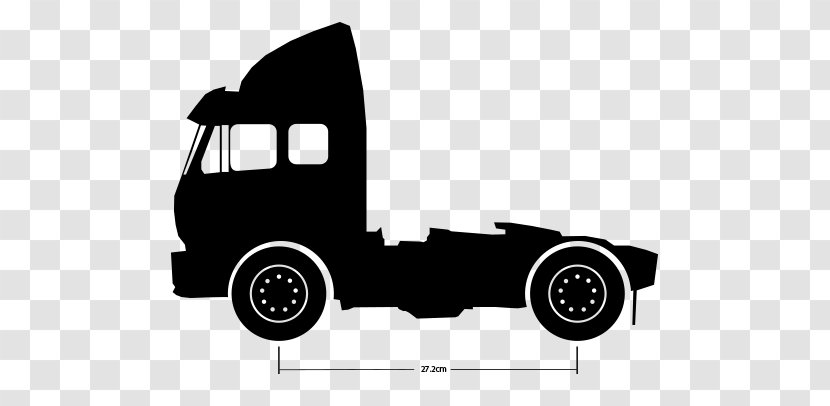 Compact Car Commercial Vehicle Automotive Design - Monochrome Photography - Semi Truck Transparent PNG