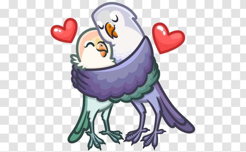 Lovebird Sticker Telegram VKontakte - Heart Transparent PNG