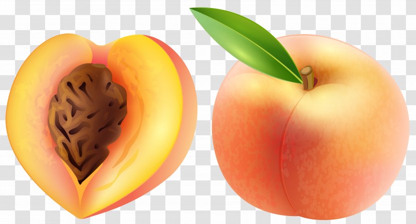Peach Fruit Clip Art - Diet Food - Transparent Image Transparent PNG