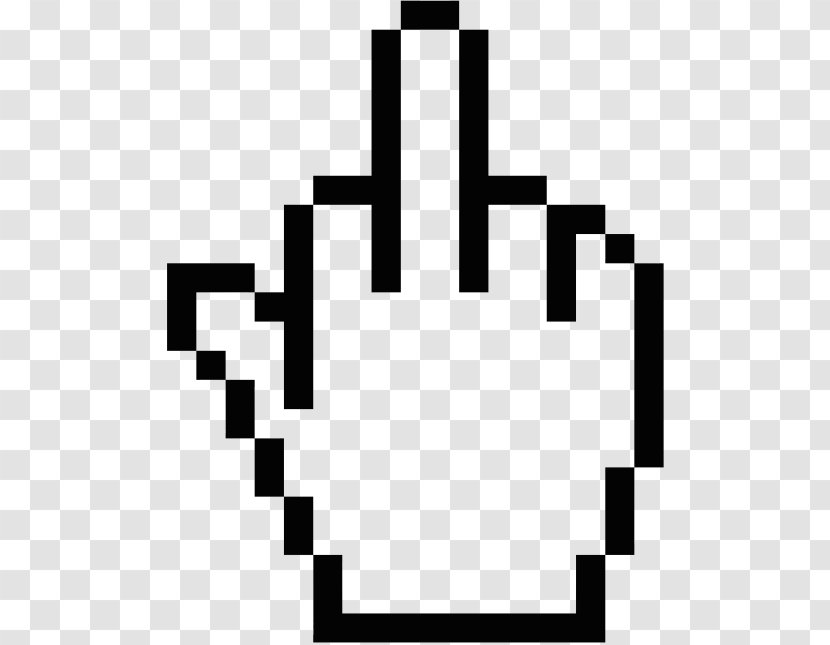 Computer Mouse Pointer Cursor Hand - Monochrome Transparent PNG