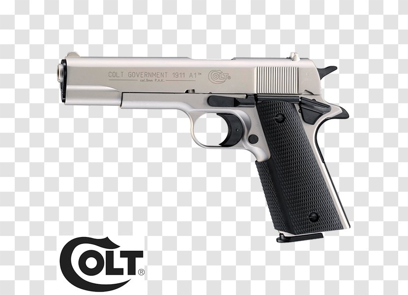 9mm P.A.K. M1911 Pistol Blank Colt Single Action Army - Imi Desert Eagle - Pistolet Defender Transparent PNG