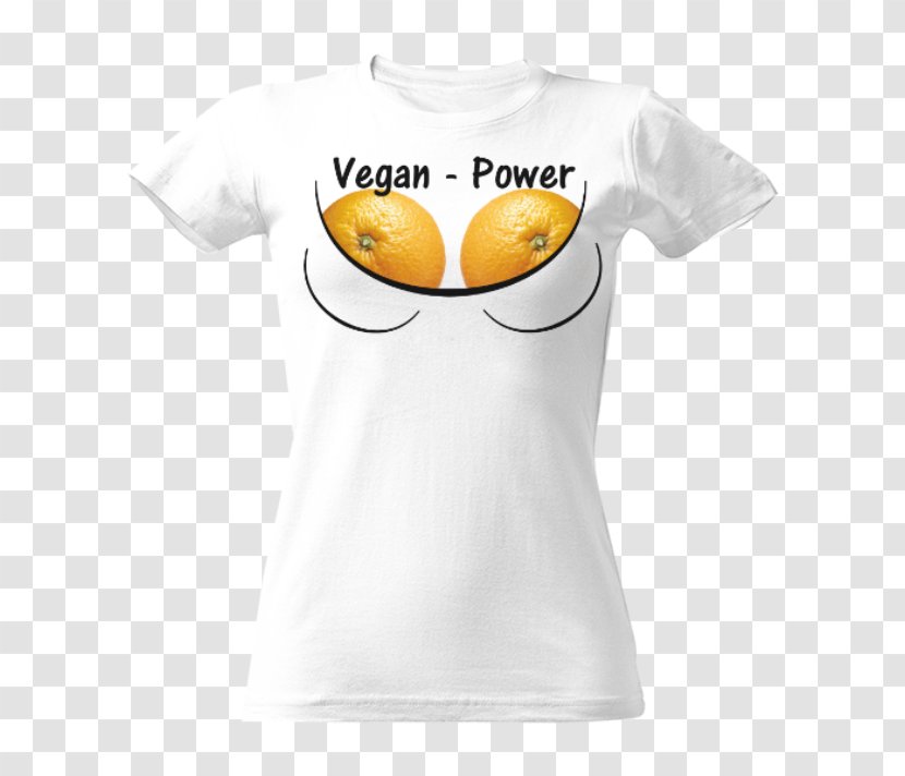 T-shirt Sleeve Bluza Smiley - Neck - Vegan Power Transparent PNG