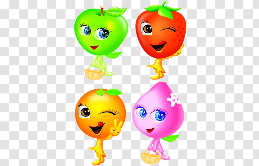Cartoon Peach Auglis - Yellow - Fruit Small Men And Women Transparent PNG