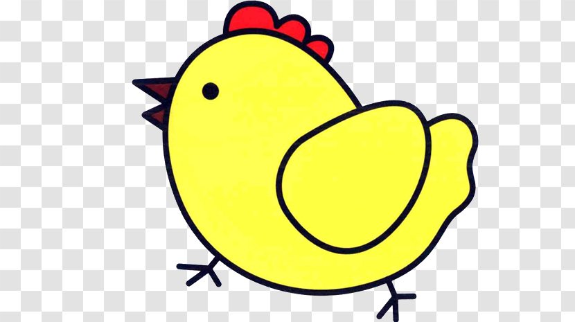 Chicken Drawing Painting Stroke Rooster - Pen - Painted Yellow Chick Transparent PNG