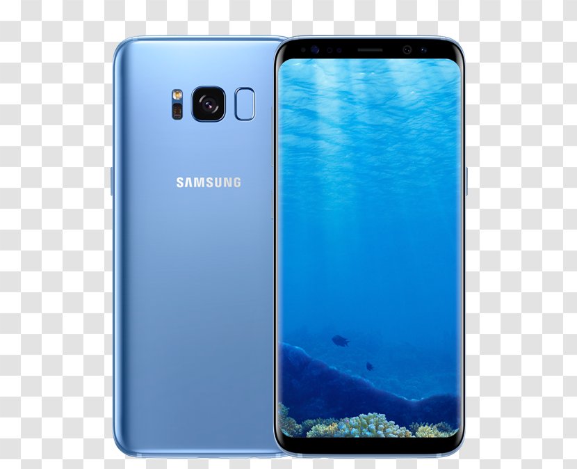 Samsung Galaxy S8+ Android Telephone Dual SIM - Electric Blue - S8 Phone Transparent PNG