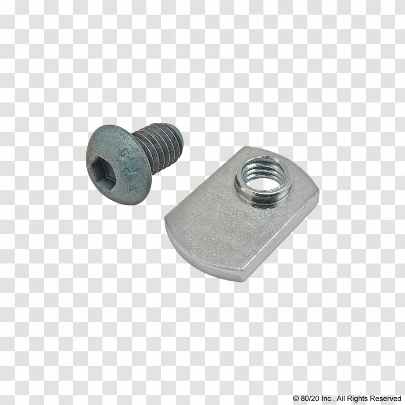 Nut 80/20 Fastener ISO Metric Screw Thread Transparent PNG