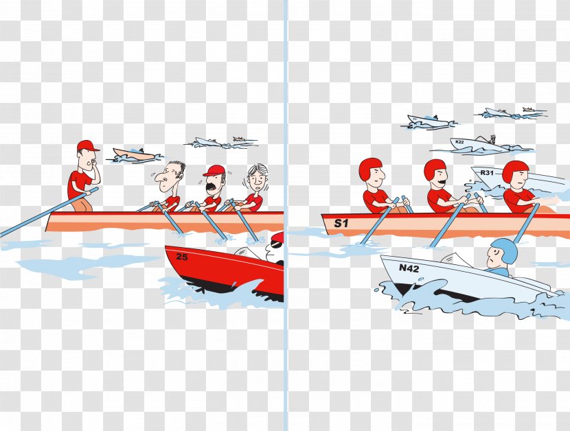 Bateau-dragon Rowing Illustration - Brand - Creative Dragon Boat Racing Transparent PNG