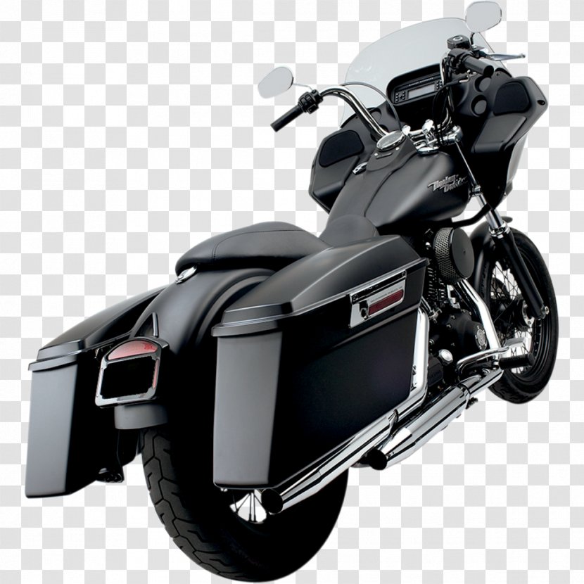 Saddlebag Harley-Davidson Super Glide Motorcycle Sportster - Exhaust System Transparent PNG