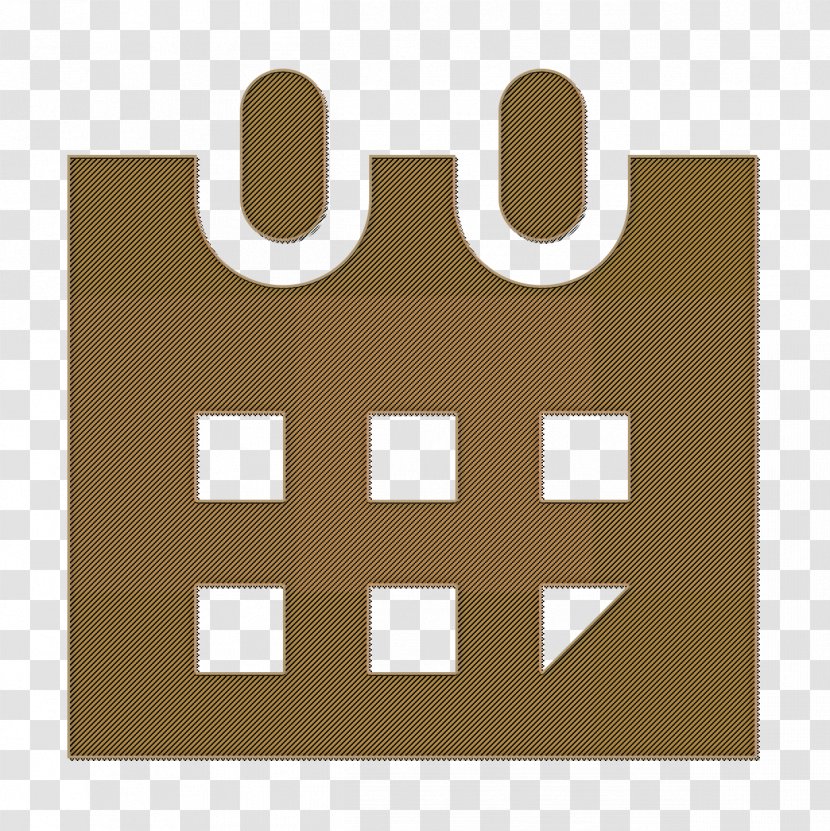 Calendar Icon Fill - Text - Rectangle Beige Transparent PNG